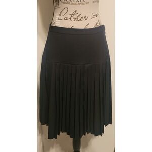 J.Crew Super 120s Wool Pleated Midi Skirt Black Style B8175 Sz 6